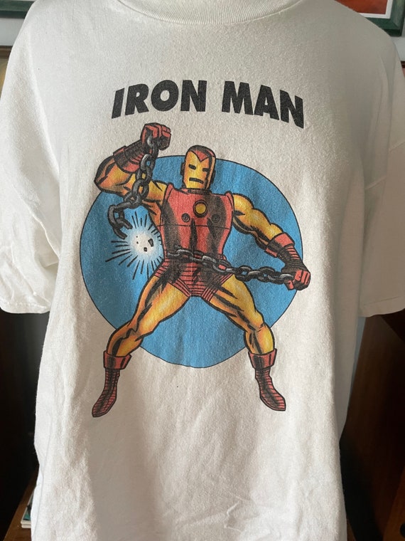 Vintage 1990's Graphitti Designs Marvel Iron Man Hanes Heavyweight