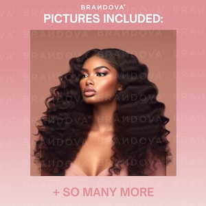 May include: A close-up of a woman with long, dark curly hair. She is wearing a light pink top. The text "PICTURES INCLUDED:" is at the top of the image. The text "+ SO MANY MORE" is at the bottom of the image.