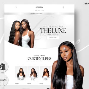 Tema Shopify per Hair Boutique, Banner Web per Parrucchieri, Modelli per Siti Web di Lusso, Frontali in Pizzo, Parrucca Frontale in Pizzo, Sito Web di Bellezza Shopify