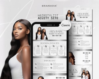 Hair Acuity Scheduling Site, Canva Editable Template, Acuity Beauty  Hairstylist Business, Hair Website Banners, Hairstylist, Wigs, Boutique