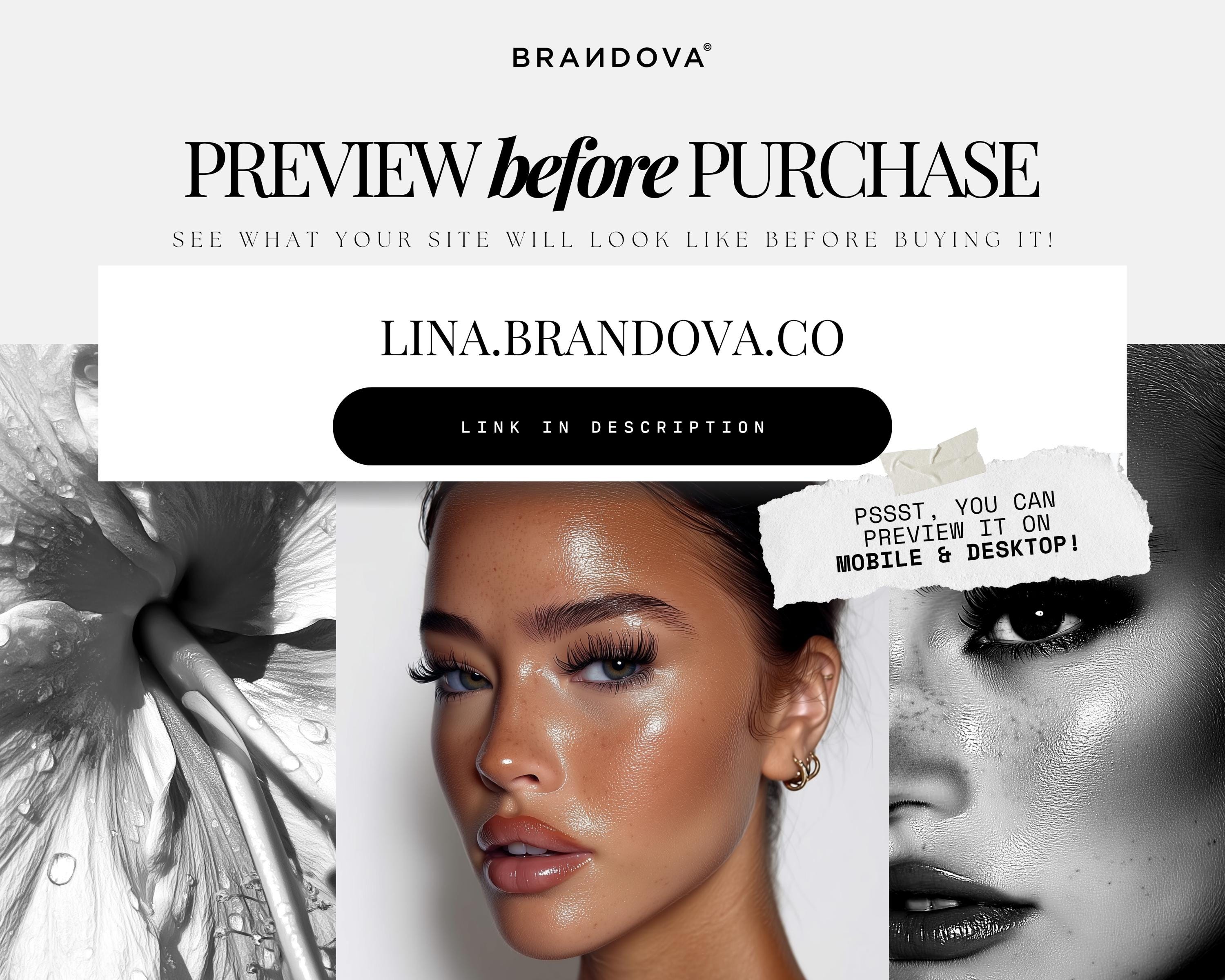 Lina | Lashes Website, Lash Tech Web Banners Templates, Fake Lashes ...