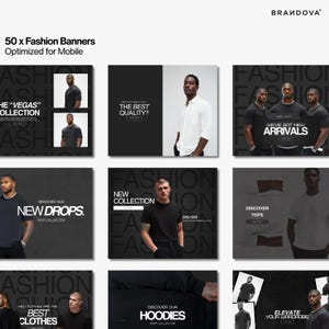 Banners Merch Example Streetwear Website Banners Templates, Clothing Website Banner Pack ...