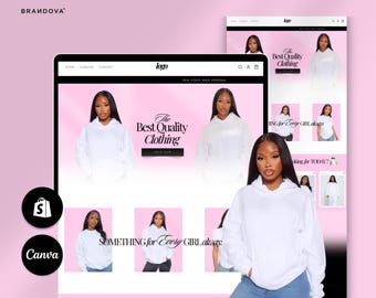 Streetwear Shopify Theme: Pink Clothing Website Template (Digital Download))