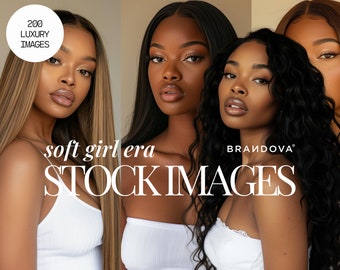 Mega Deal 200 Stock Photos Hair Pack | Hair Stock Images Bundles | Black Beauty Photoshoot | Extensions Model Photos | Wigs | Lace Fronts
