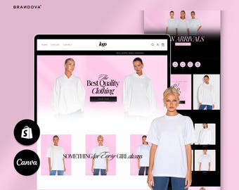 Tori | T- Shirt Website | Shopify Theme for Streetwear Clothing | Clothes | Hoodie Premade Banners Template | POD Website | Pink Website