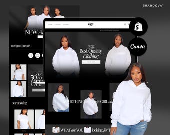 Shopify Theme for Clothes | Taeliah | Website for Streetwear | Clothing | Hoodie Premade Banners Template | POD Website | Product on Demand