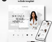 Social Media Manager Website, Social Media Coach Link in Bio, Digital Marketing Web Banners, Social Media Coach Templates, Minimalist