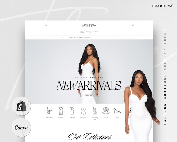 Boutique Shopify Theme, Clothing Web Banners, Clothes Luxury Shopify Theme  Templates, Website Theme