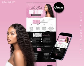 Hair Acuity Scheduling Site, Canva Editable Template, Acuity Beauty  Hairstylist Business, Hair Website Banners, Hairstylist, Wigs, Boutique