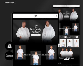 Trixie Shopify Theme for Clothes | Luxury | Website for Streetwear | Clothing | Hoodie Premade Banners Template | Product on Demand Website