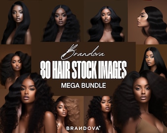 80 HAIR STOCK PHOTOS | Beauty Stock Photos Pack | Hair Stock Photos | Wig Model| Stock Photos | Makeup Stock Photos| Hair Extensions | Black
