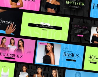May include: A collage of colorful images promoting clothing sales. The images feature models wearing various tops and the text "New Drop", "Get an Extra 30% Off! Shop Now", "Back to Basics", "40% Off Whole Sitewide", "Shop Our New Arrivals", and "Pretty & Chic".