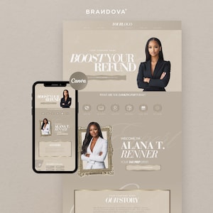 Tax Prep Website, Canva Site Accountant Templates, Corporate Business Website Banners, Credit Repair, Tax Consultation Web Banner, Flyer