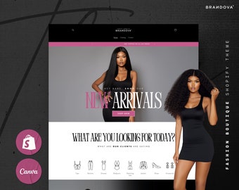 Shopify Theme for Boutique, Clothing Web Banners, Clothes, Fashion, Streetwear Business Website Templates, Premade Website, Branding