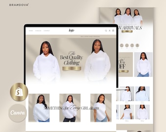 Tayeli | Shopify Theme for Clothes | Neutral | Website for Fashion Clothing | Hoodie Premade Banners Template | Product on Demand Website