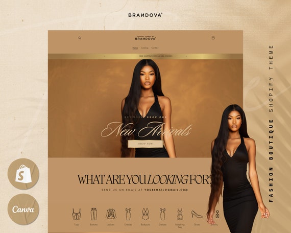 Shopify Theme, Boutique Web Banners, Clothes, Fashion, Streetwear Business  Website Templates, Premade Website