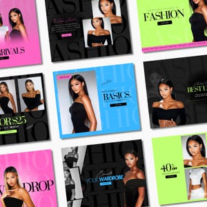 100 x Shopify Website Templates, Wix Fashion Boutique Web Banners, Neon Clothing Website Template, Clothes, Accessories, Sunglasses Banner image 6