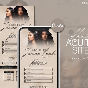 Acuity Scheduling Site Template, Neutral Minimalist Booking Site Template, Hairstylist Beige Booking Site Template, Hair Acuity Template