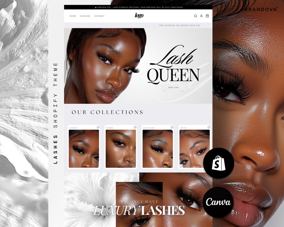 Leilani | Lashes Shopify Theme, Lash Tech Web Banners Templates, Fake ...
