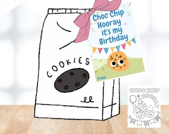 Printable Birthday Tags | Cookie Gift Tag | Cookie Favor Tags | Printable Gift Tags | Birthday Printable | Instant Download | Gift Tags