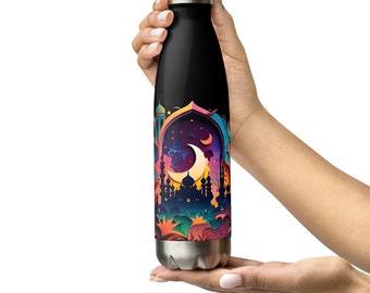 Mosque Water Bottle | Neon Dreamscape, Islamic Gift