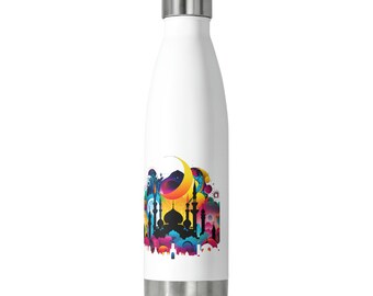 Islamic Theme  Drinkware Neon Scape Dream drinkware Mosque Insulated Bottle 20oz
