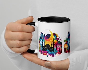 Abstract Mosque Ramadan Coffee Mug, Islamic Gift