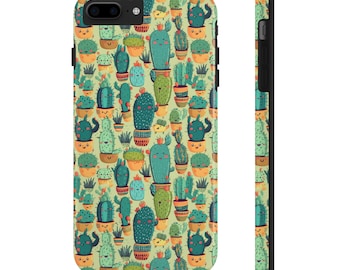 Tough Phone Cases, Cute Cactus pattern, iPhone 13 pro max, iPhone 14 pro max, iPhone case