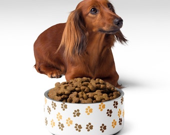 Stainless Steel Pet Food Bowl, Anti-Slip Base, Dog & Cat Gift