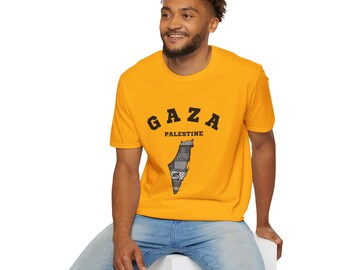 Gaza Palestine Map Unisex T-Shirt, Activist Statement Shirt