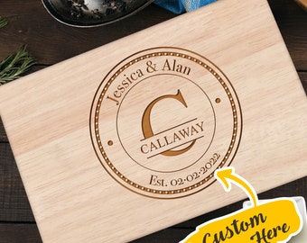 Personalized Engraved Cutting Board for Couples