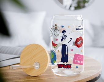 Gobelet à gobelet en verre Harry Styles House, 16 oz
