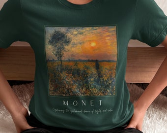 Claude Monet Impression Sunrise T-Shirt - Artist Monet Art Tee - Comfort Colors T Shirt