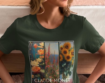 Claude Monet Floral Art T-Shirt: Famous Artist Tee