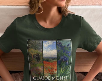 Claude Monet Floral Art T-Shirt: Famous Artist Tee