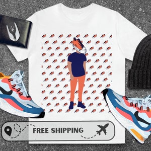Orange Royal Blue White Sneakerhead Shirt Sneaker Lover Shirt Shoes Kicks