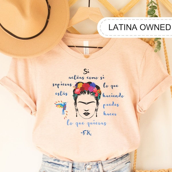 Citações de Frida Kahlo Camiseta de <br> Entrega Rápida? Camiseta Feminista Feminina Latina | Kahlo Camiseta | Você pode fazer o que queria
