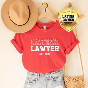 Custom Graduation Pass the Bar Gift Latinx Lawyer Shirt | JD Graduate, Abogado Abogada shirts Personalized Gift Gender Inclusive