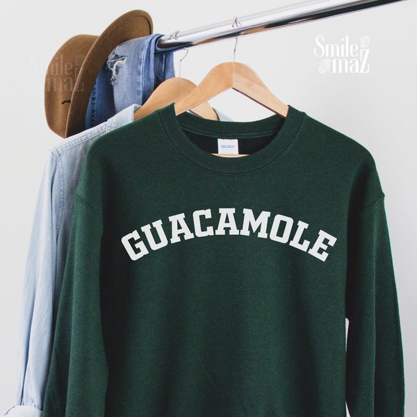 Guacamole Crewneck Sweater | Latino Foodie College Sweatshirt Gift for Him Gift for Her