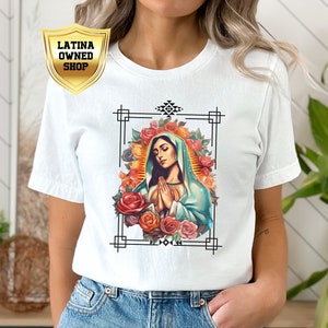 La Virgen de Guadalupe Shirt | Tonantzin Madre Virgen Guadalupe, Nuestra Virgen de Guadalupe png, Latina Shirt, Regalo Para Ma