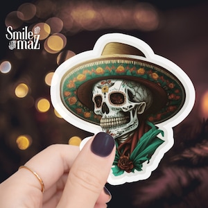 Vaquero Calavera Sticker: Waterproof Laptop Decal