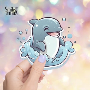 Dolphin Sticker | High Quality Waterproof Sticker | Sea Creatures Sticker , Sea Creature Stickers