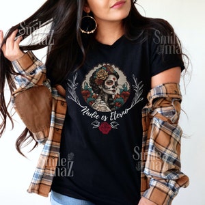 La Catrina Shirt |  Skelita Calaveras Shirt  Dia de los Muertos Víspera de Todos los Santos Dia de Muerto , Otoño Latino