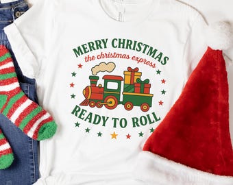 Christmas Train Kids Shirt | Boys Train Shirt | Girls Train shirt | Train Toddler Shirt