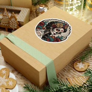 Pegatina de La Catrina: Calavera impermeable del Día de los Muertos imagen 4