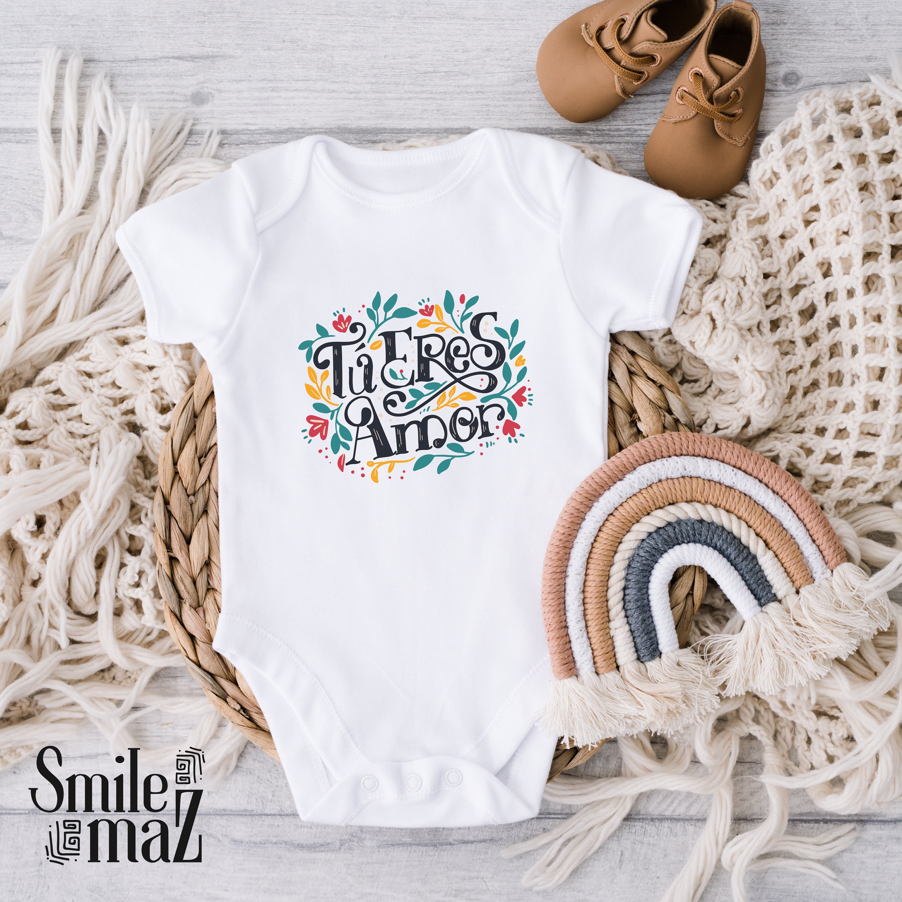 Tu Eres Amor Baby Onesie: Bilingual Newborn Outfit