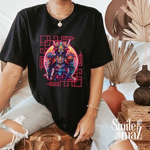 Futuristic Japanese Samurai Shirt | Cyberpunk Gamer Tee , Techie Graphic Tee