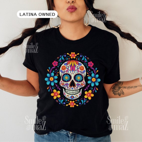 Calavera Dia De Los Muertos Shirt Otono Latino Latino Heritage Month Dia De Muertos Camisa Para Hombre Latino Skelita Calaveras Etsy UK
