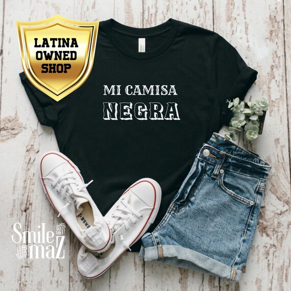 Chemise Mi Camisa Negra Chemise Latino pour homme T shirt femme T shirt inspire Latino Juanez Musica Rock Chemises Latina Etsy France