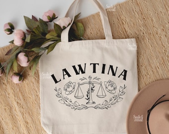 Lawtina Bag - Latina Lawyer Gift - Abogada Latina - Future Attorney - Hispanic Heritage Tote - Mujer Profesional Power